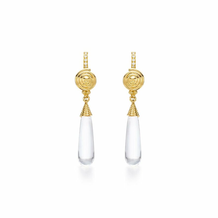 Jewelry Temple St. Clair  | 18K Spiral Amulet Drop Earrings