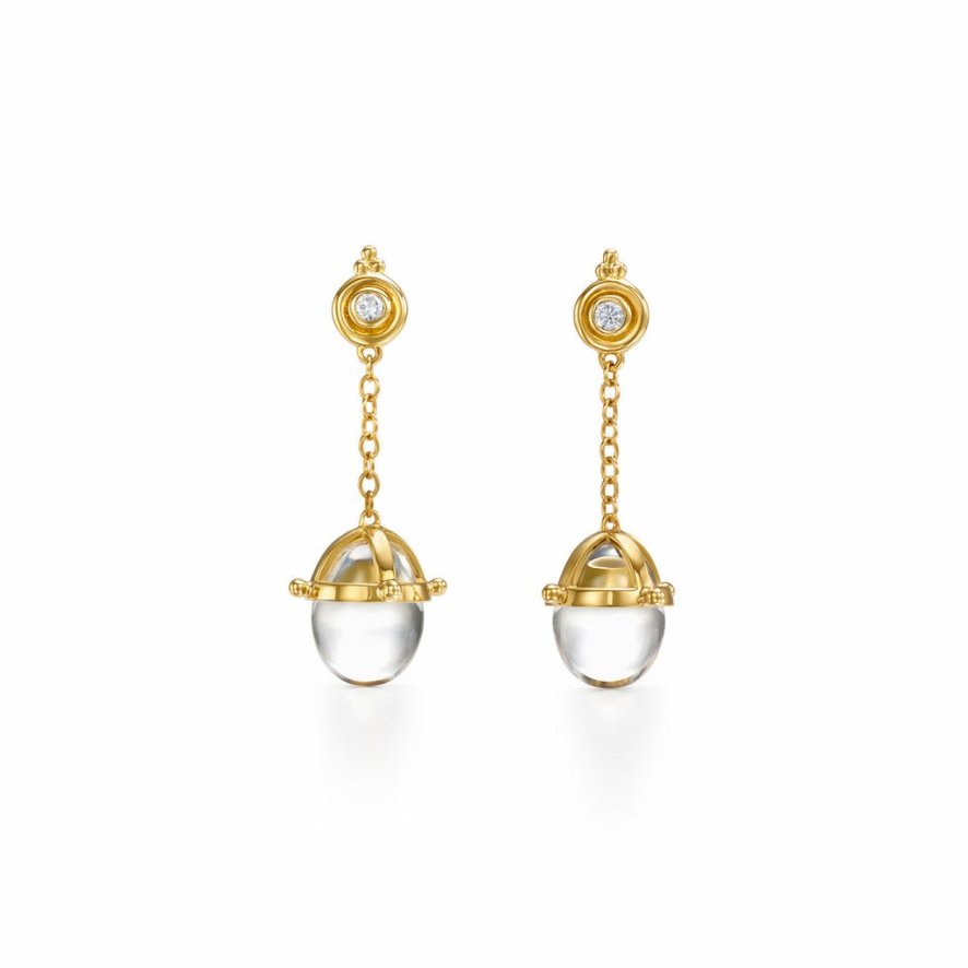 Jewelry Temple St. Clair  | 18K Diamond Amulet Drop Earrings